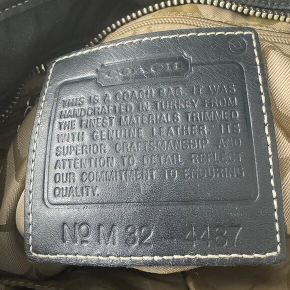 Vintage Coach # 4487 Black Microfiber Leather Trim Handbag - Picture 12 of 13